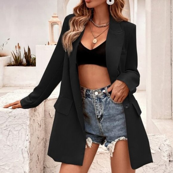 THE CLASSIC Black Blazer Jacket - Picture 9 of 14